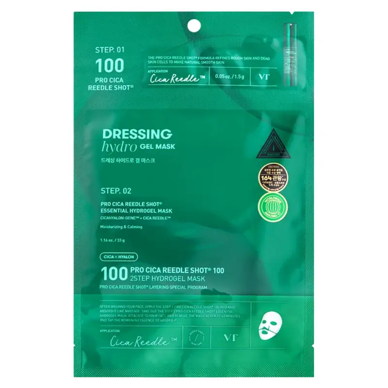 Objednat Nyní VT - Pro Cica Reedle Shot 100 2-Step Hydrogel Mask 1.5g + 33g