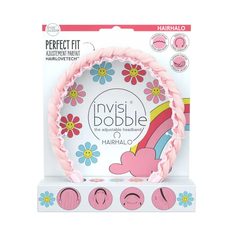 Vrácení Zdarma Invisibobble Hairhalo Retro Dreamin‘ Eat, Pink, and be Merry