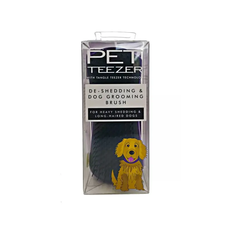 Akční Cena Pet Teezer De-Shedding & Dog Grooming Brush Purple & Gray