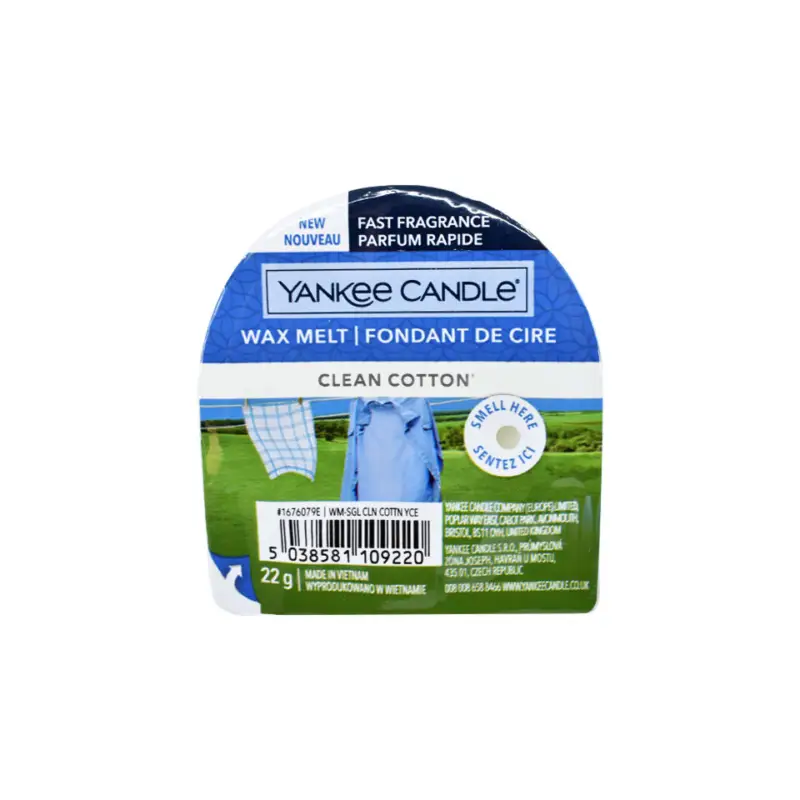 Yankee Candle Wax Melt Clean Cotton 22 g Sezónní Sleva