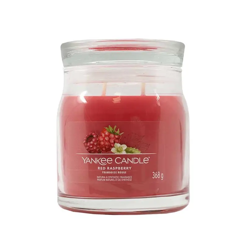 Autentický Yankee Candle Signature Medium Jar Red Raspberry 368 g