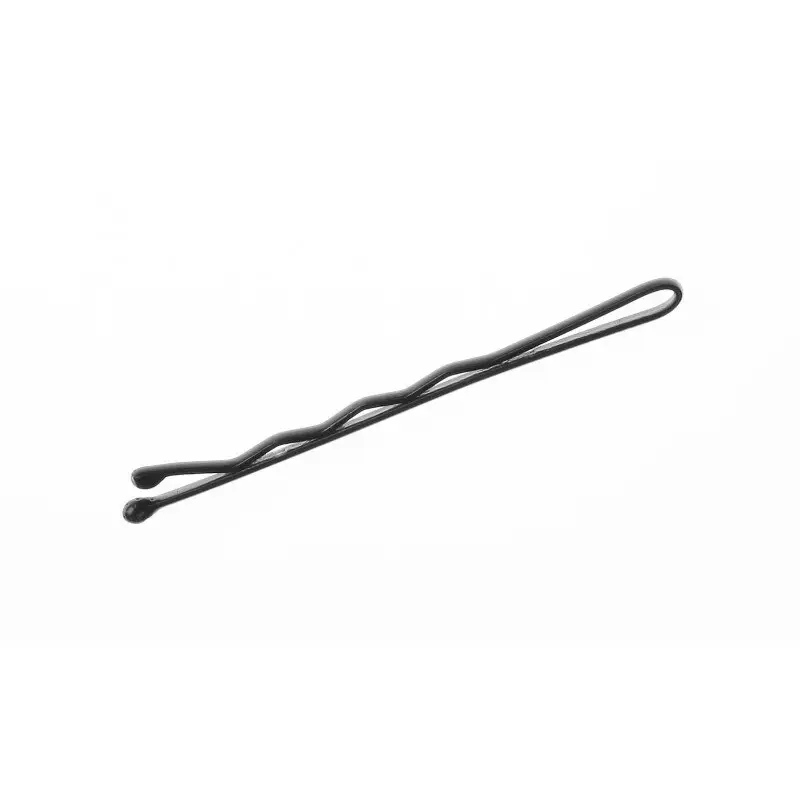 Waved balled black hair grip - 60 mm 100 ks Levný