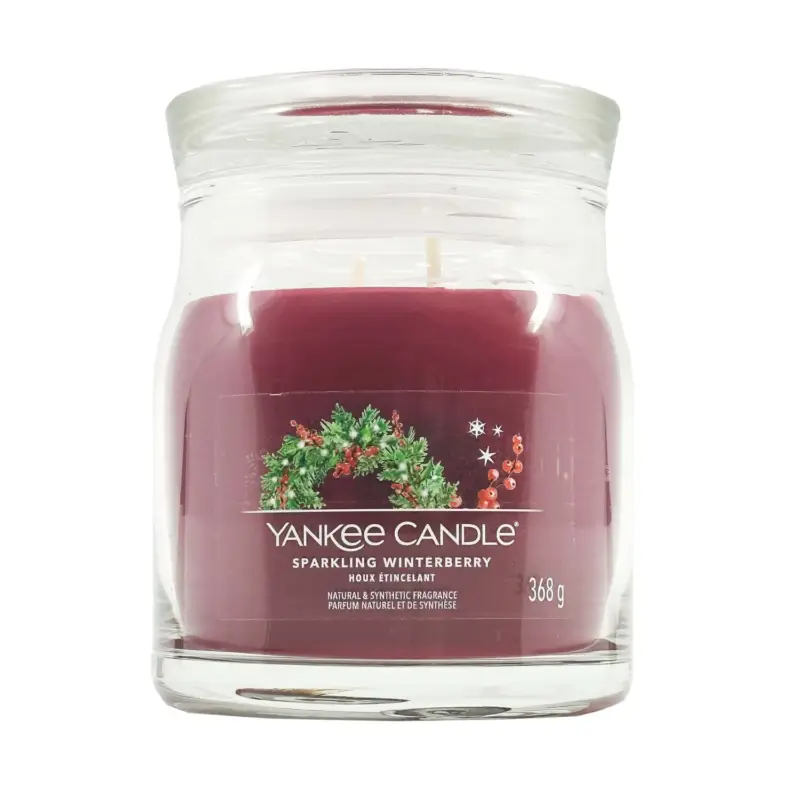 Vrácení Zdarma Yankee Candle Signature Medium Jar Sparkling Winterberry 368 g