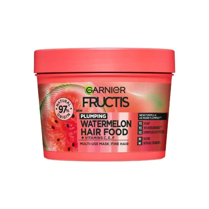 Autentický Garnier Fructis Hair Food Watermelon Plumping Mask 400 ml
