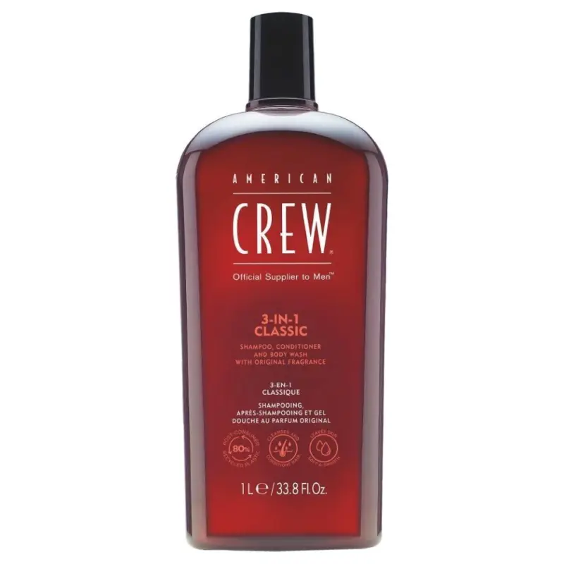 Akční Cena American Crew 3-in-1 Classic Shampoo, Conditioner and Body Wash 1000 ml