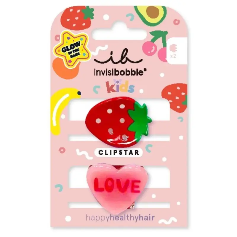 Tovární Cena Invisibobble Clipstar Glow Kids Frutti Strawberry 2 ks