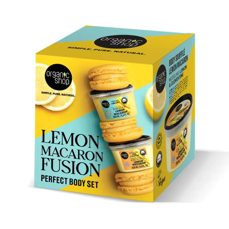 Autentický Organic Shop Lemon Macaron Fusion Perfect Body Set