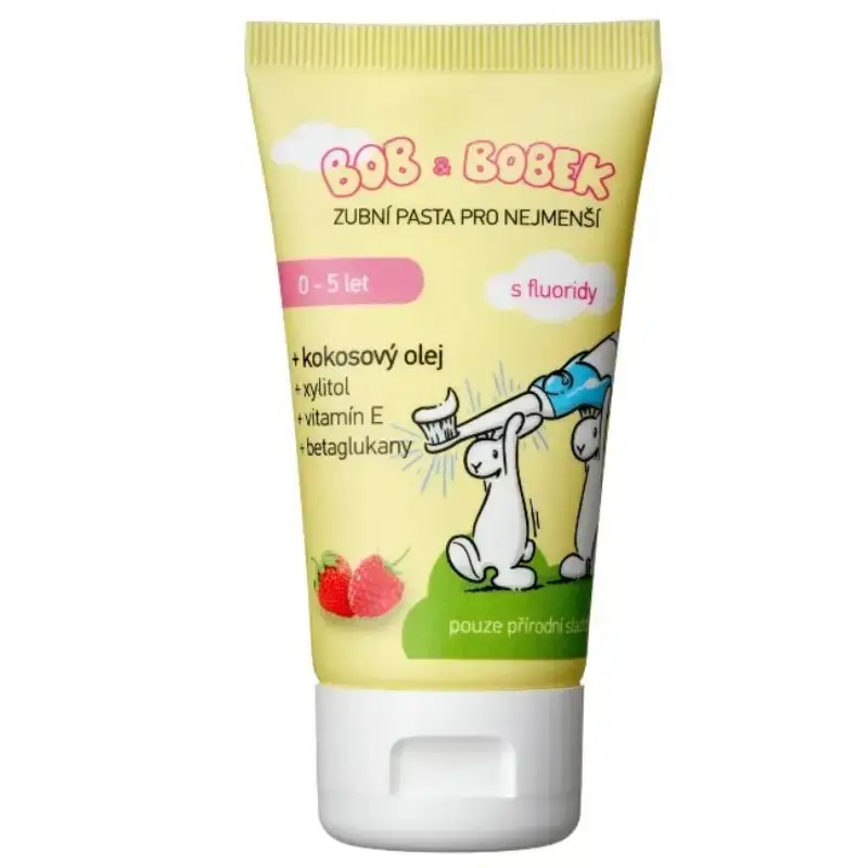 Bob a Bobek Dětská zubní pasta s příchutí malin a jahod 0–5 let 50 ml Rychlé Dodání