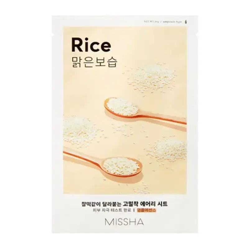 Autentický Missha Airy Fit Sheet Mask Rice 19 g