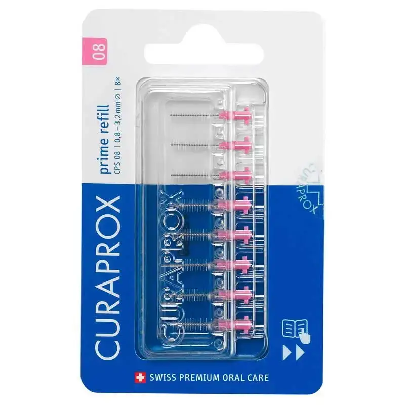 Nakupujte Hned Curaprox CPS 08 prime refill mezizubní kartáčky 8 ks růžové