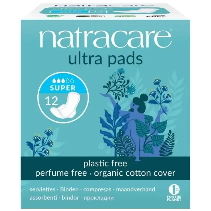 Natracare Menstruační vložky Ultra Super s křidélky 12 ks Ověřený