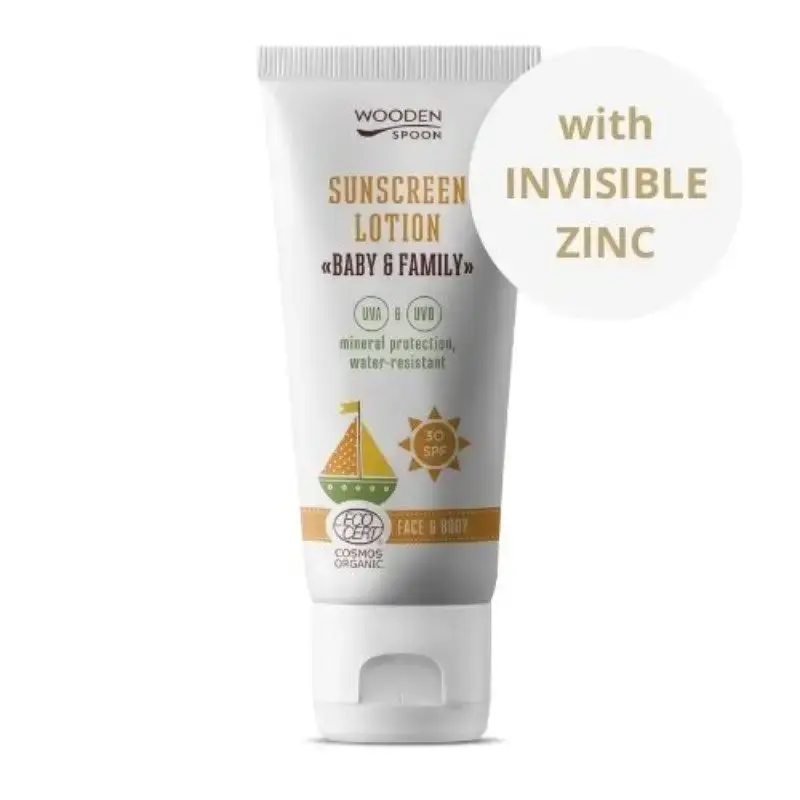 Wooden Spoon Opalovací tělové mléko Baby & Family SPF 30 BIO 100 ml Must-Have
