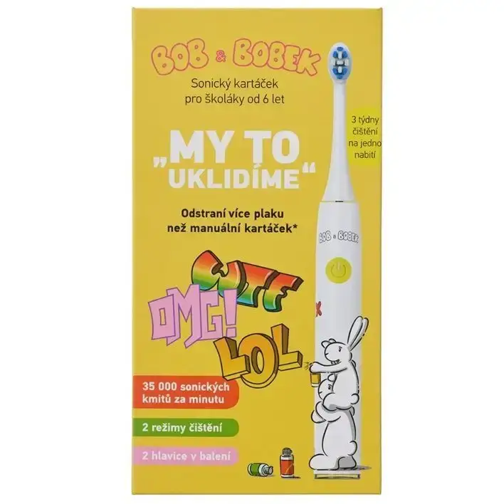 Bob a Bobek OMG My to uklidíme – Sonický zubní kartáček pro školáky od 6 let Vrácení Zdarma