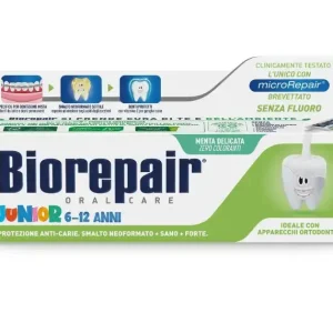 Biorepair Zubní pasta Junior 6-12 let máta 75 ml Vrácení Zdarma