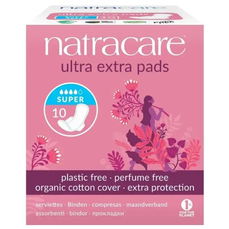 Ihned K Objednání Natracare Menstruační vložky Ultra Extra Super s křidélky 10 ks