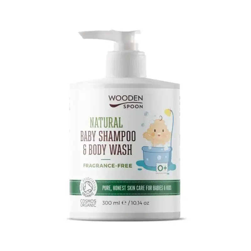 Wooden Spoon Dětský sprchový gel a šampon na vlasy bez parfemace 2v1 BIO 300 ml Cenový Hit