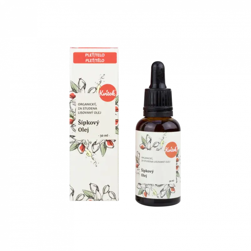 Dokud Zásoby Vydrží Kvitok Šípkový olej BIO (30 ml) - za studena lisovaný