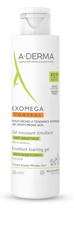 Nakupujte Hned A-Derma Exomega Control Zvláčňující pěnivý gel 200 ml