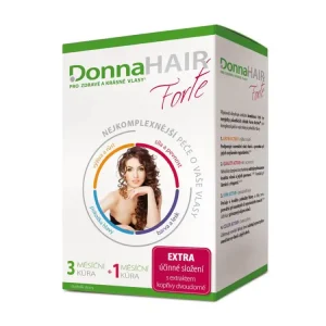 Autentický DonnaHAIR Forte 4měsíční kúra 90+30 tobolek