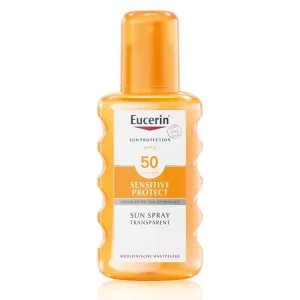 Vysoce Kvalitní Eucerin Sun Sensitive Protect SPF50+ transparentní sprej na opalování 200 ml