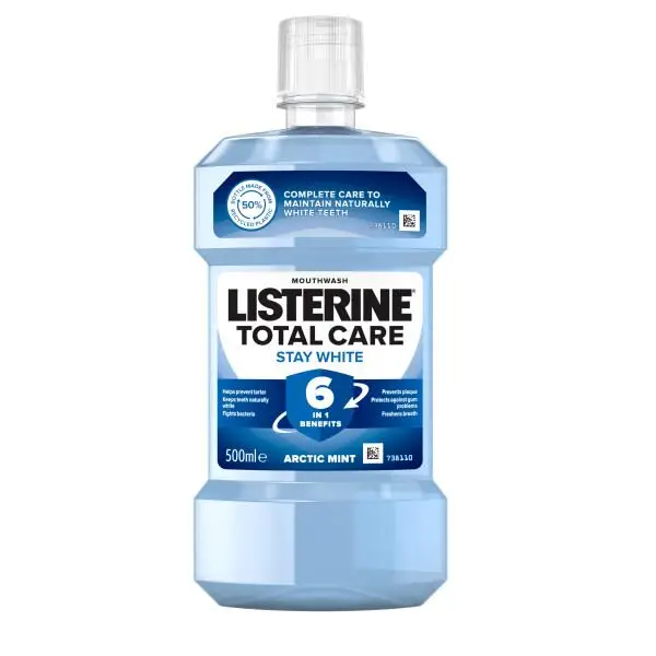 Sezónní Sleva Listerine Total Care Stay White ústní voda 500 ml