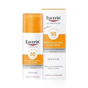 Eucerin Sun Photoaging Control SPF50+ emulze na opalování na obličej proti vráskám 50 ml Akce