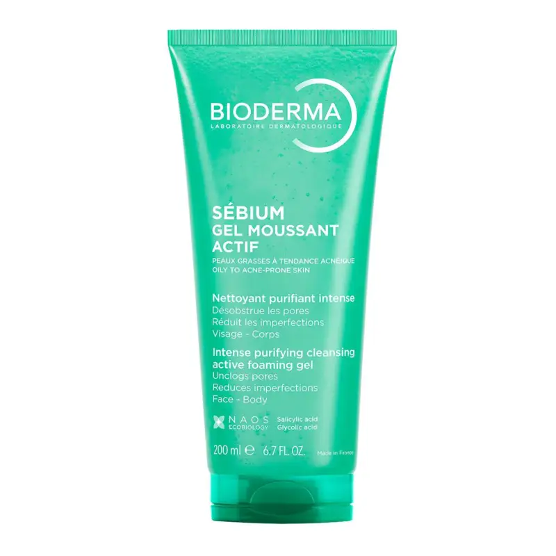 Bioderma Sébium Moussant Actif čisticí gel 200 ml Autentický