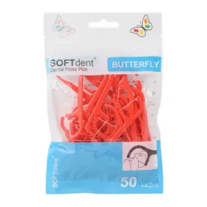 Softdent Butterfly dentální párátka s nití 50 ks Tovární Cena
