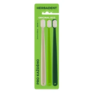 Originální Herbadent Original Eco zubní kartáček jemný 3 ks