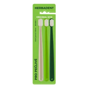 Bezpečná Platba Herbadent Original Eco zubní kartáček velmi jemný 3 ks