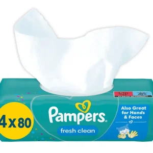 Ihned K Objednání Pampers Fresh Clean XXL dětské čisticí vlhčené ubrousky 4x80 ks