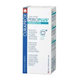 Aktuální Curaprox Perio Plus+ Balance ústní voda 0,05% CHX 200 ml