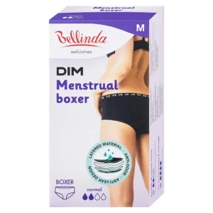 Bellinda Menstruační kalhotky boxerky normal velikost M černé 1 ks Finální Výprodej
