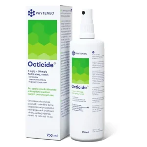 Nízká Cena Octicide 1 mg/g + 20 mg/g kožní sprej 250 ml