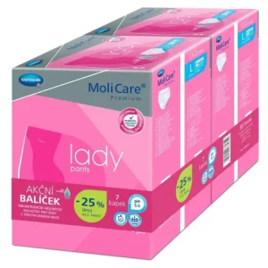 MoliCare Lady Pants Inkontinenční kalhotky 7 kapek L Duopack 2x7 ks Dokud Zásoby Vydrží