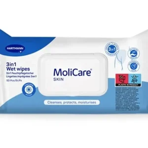 Objednat Nyní MoliCare Skin Vlhčené ošetřující ubrousky 50 ks