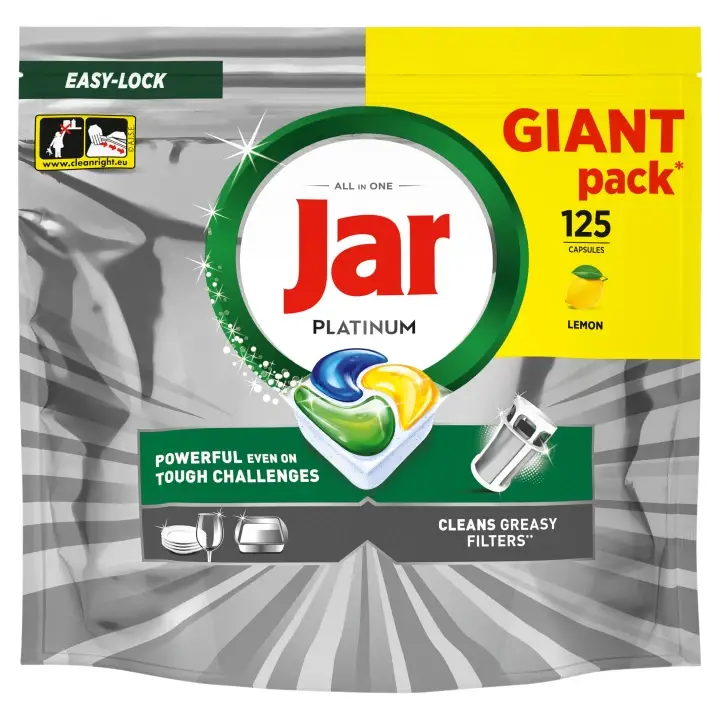 Expresní Doručení Jar Platinum All In One kapsle do myčky nádobí Lemon 125 ks