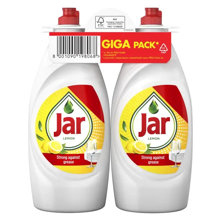 Časově Omezené Jar Lemon Tekutý prostředek na nádobí 1,8 l