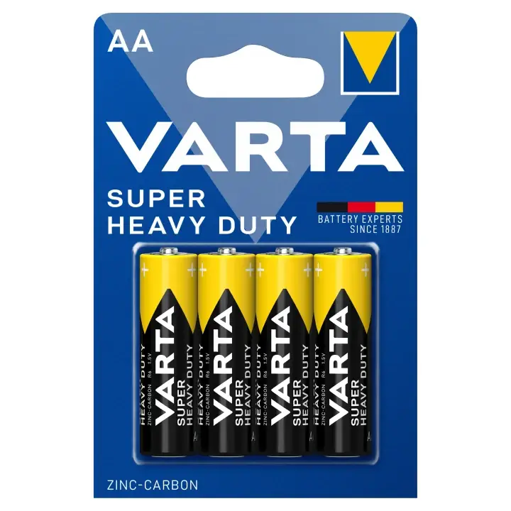 VARTA Super Heavy Duty AA zinko-uhlíkové baterie 4 ks Cenová Bomba