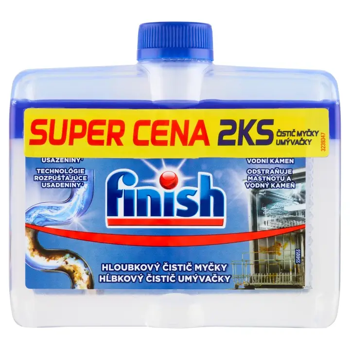 Hit Sezóny Finish Fresh hloubkový čistič myčky 2 x 250 ml