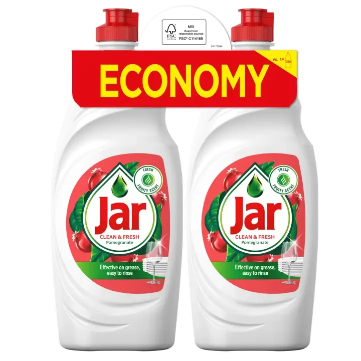 Aktuální Jar Clean & Fresh Pomegranate & Honeysuckle Tekutý Prostředek Na Mytí Nádobí 1.8L