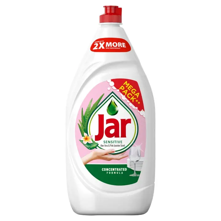 Finální Výprodej Jar Sensitive Aloe Vera & Pink Jasmine Tekutý prostředek na nádobí 1350 ml