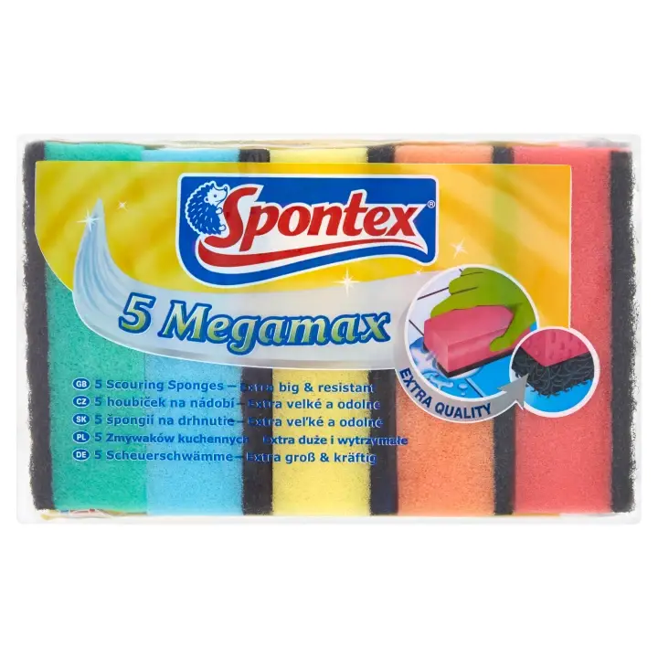 Spontex Megamax Houbičky na nádobí 5 ks Akce