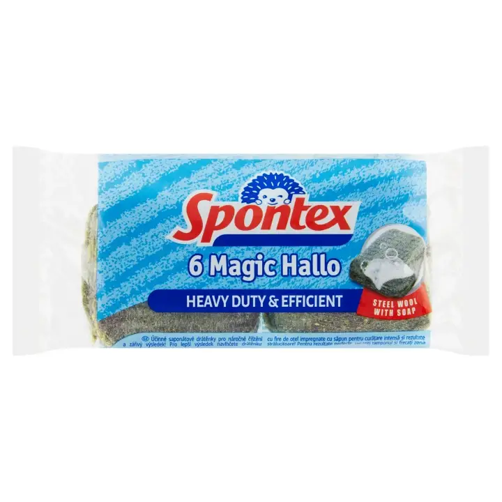 Spontex Magic Hallo Saponátové drátěnky 6 ks Výhodná Nabídka