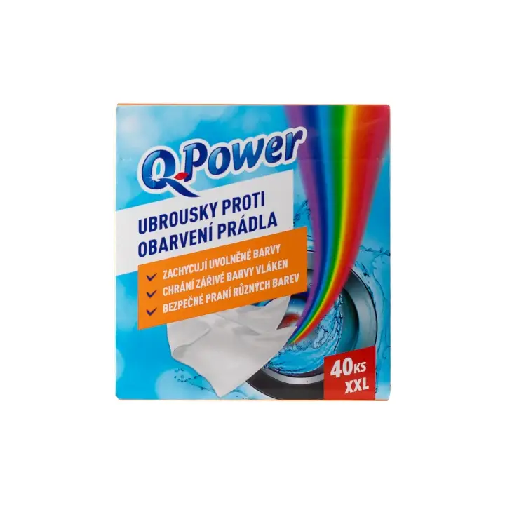 Cenový Hit Q-Power Ubrousky proti obarvení prádla 40 ks