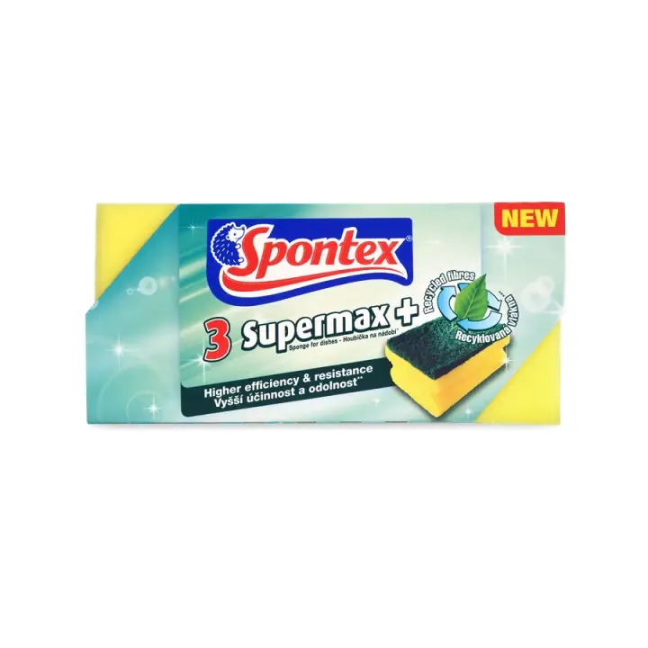 Zlevněný Spontex Super Max+ Houba tvarovaná velká 3 ks