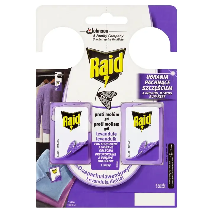 Raid Proti molům gel levandule 2 x 3g Horká Nabídka