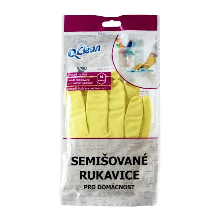Levný Q-Clean Semišované rukavice pro domácnost vel. M