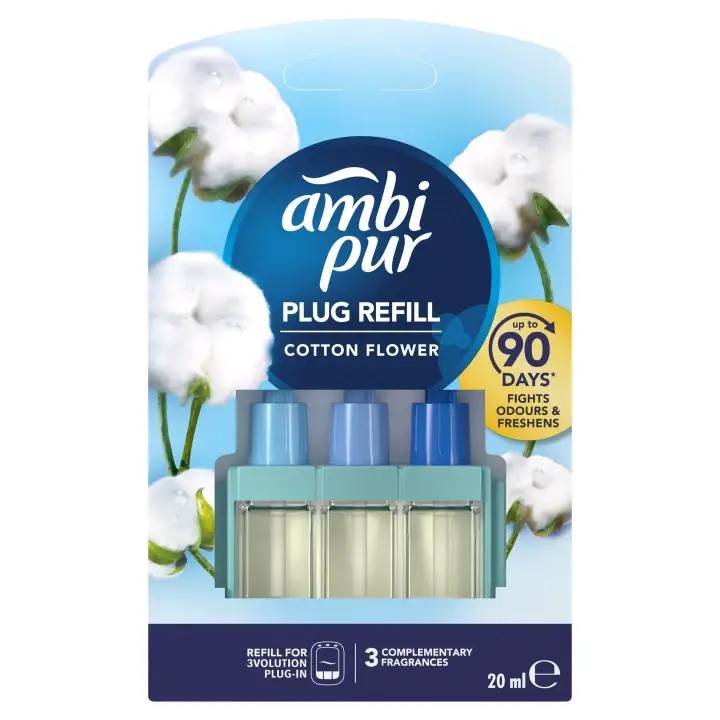 Ambi Pur Elektrický osvěžovač vzduchu s náhradní náplní Ambi Pur Cotton 20 ml Dokud Zásoby Vydrží