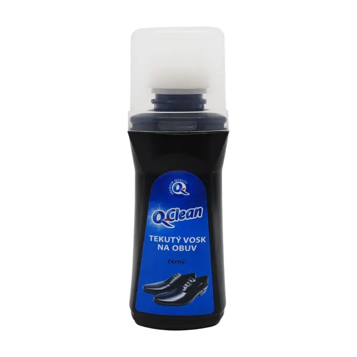 Q-Clean Tekutý vosk na obuv černý 75ml Vrácení Zdarma